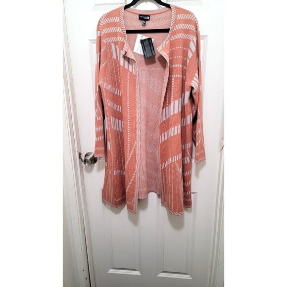 COPY - Antthony Womens Open-Front Cardigan Sweater - Geometric Pattern - Size … - Picture 5 of 12